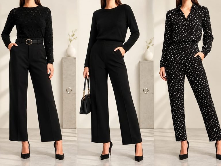 Wide Leg Trousers With A Fitted Tank
