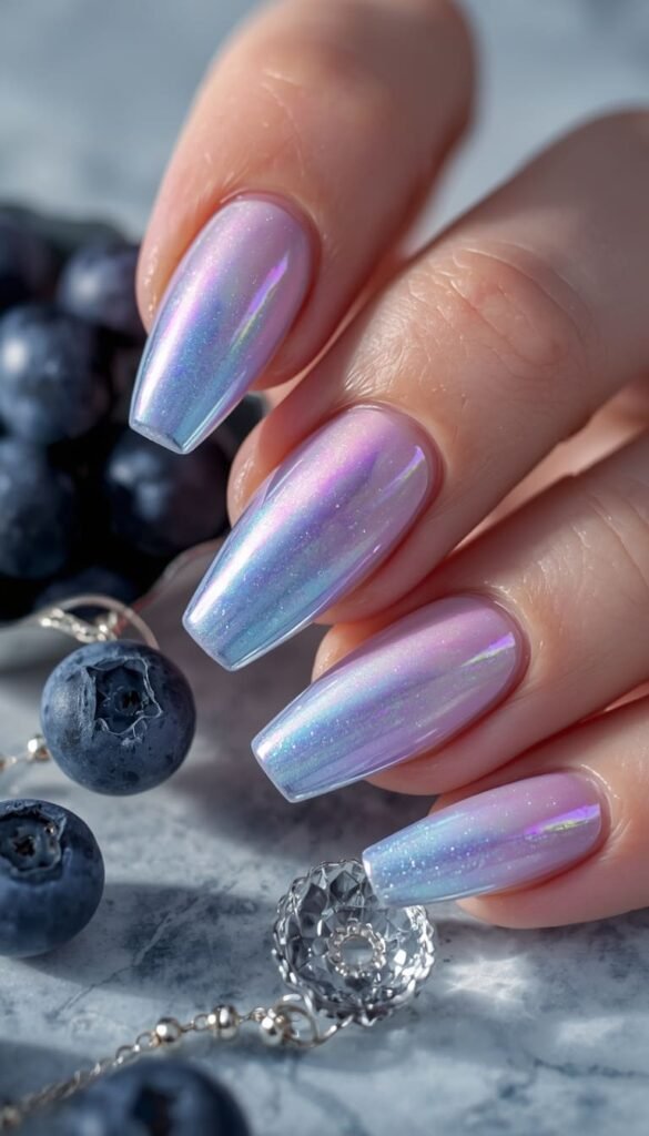 Blueberry Milk Chrome Almond