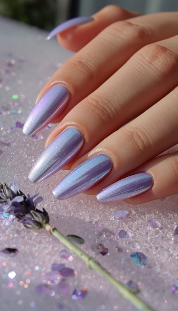 Chrome Pastel May Nails — The Futuristic Spring Upgrade