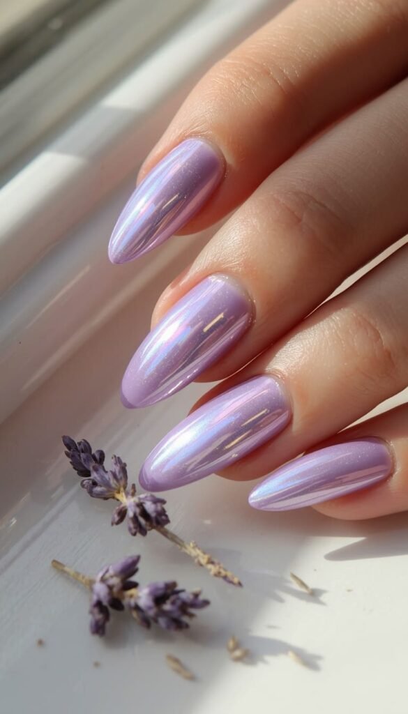Chrome Spring Nails Futuristic Meets Feminine