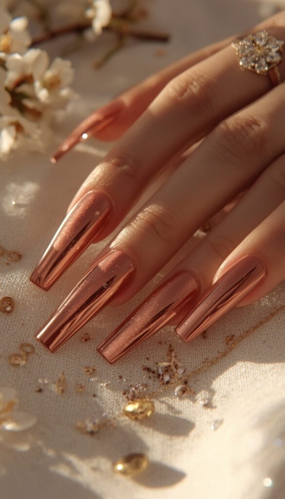 Coffin Gel Nails Bold Length for Statement Vibes