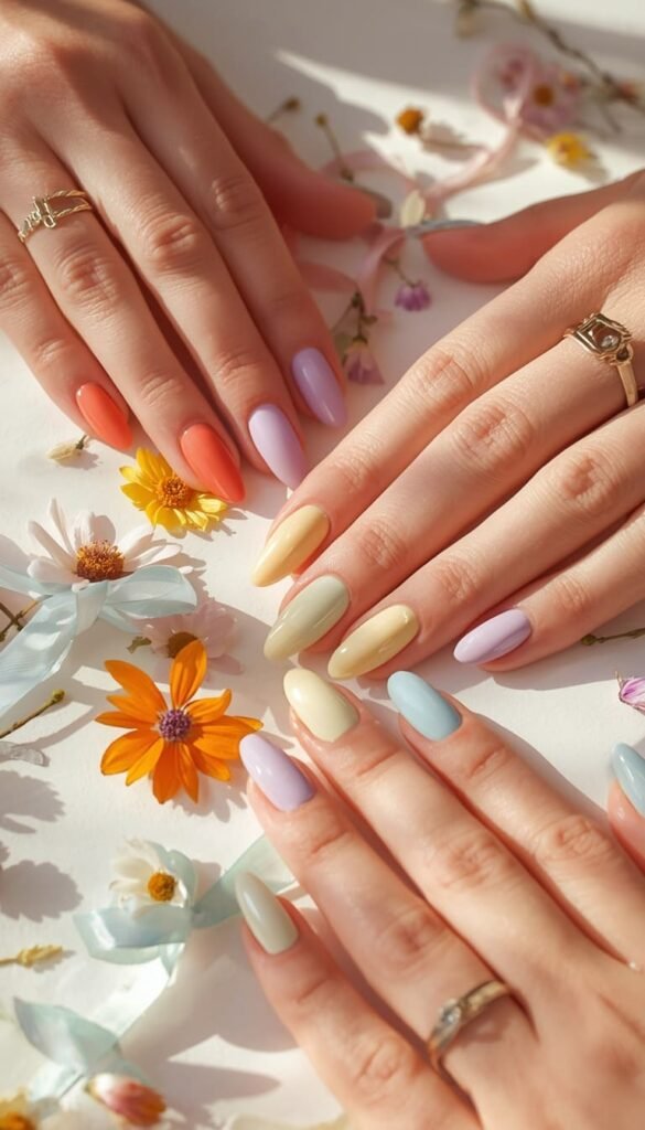  Colorful Skittle May Nails — When You Can't Pick Just One Shade