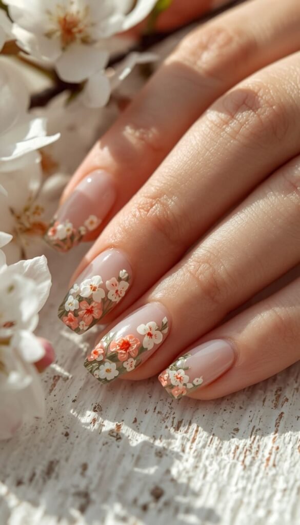 Floral Gel Nails From Dainty Daisies to Bold Blooms
