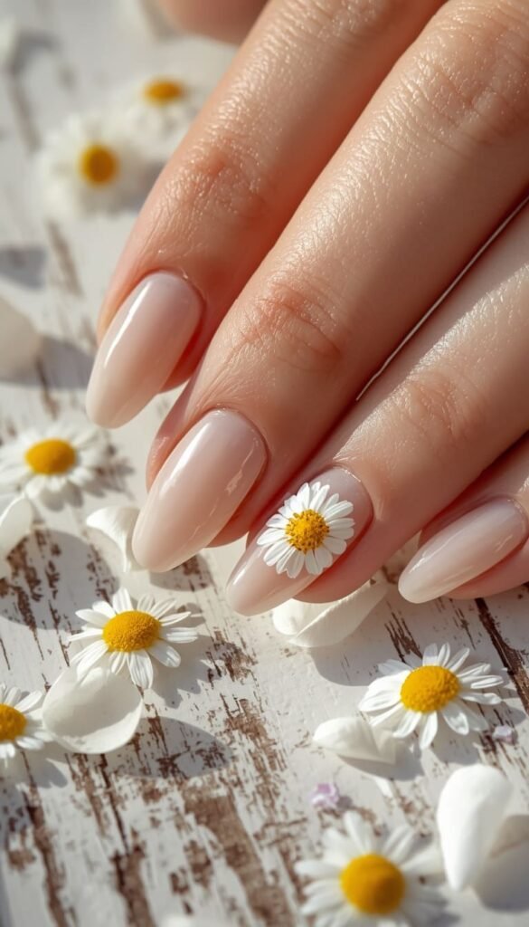 Floral Gel Nails The Daisy Nail Art Edition
