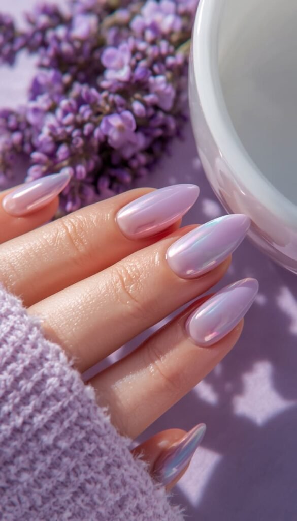 Lavender Chrome Spring Manicure Dreamy and Wearable