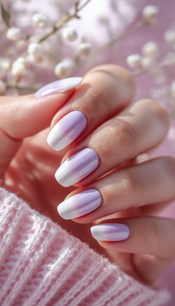 Lavender to White Pastel Ombré