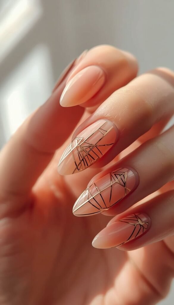 Negative Space Line Art Spring's Most Architectural Nail Trend