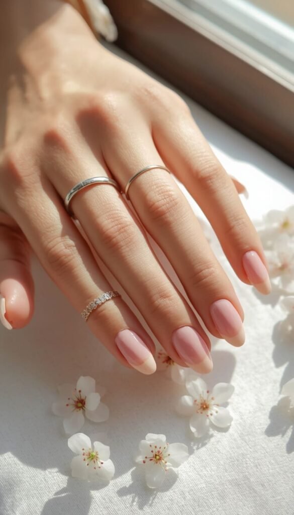 Pastel Pink Ombre Nails