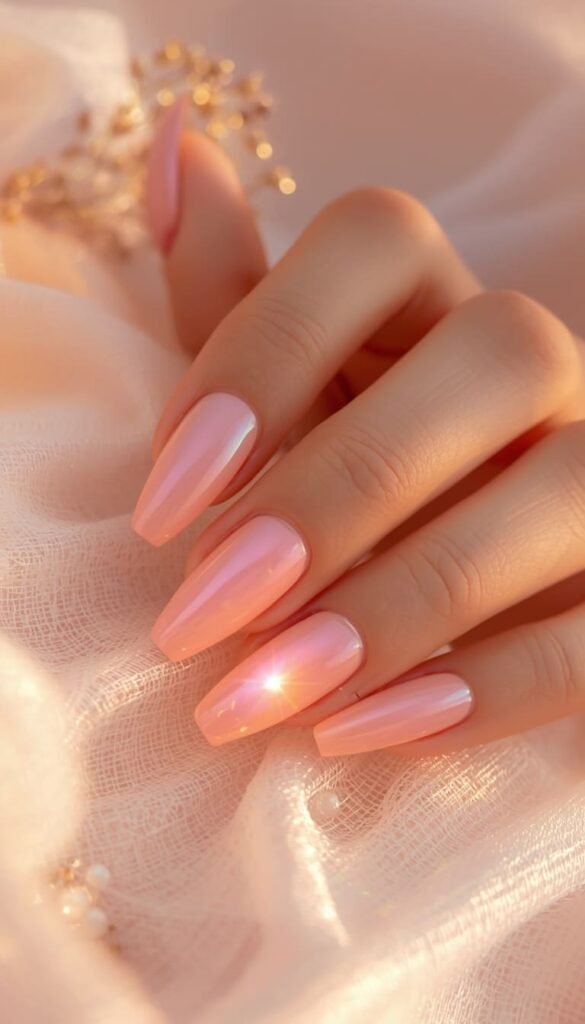 Pink Aura Nails That Give Ethereal Main Character Vibes