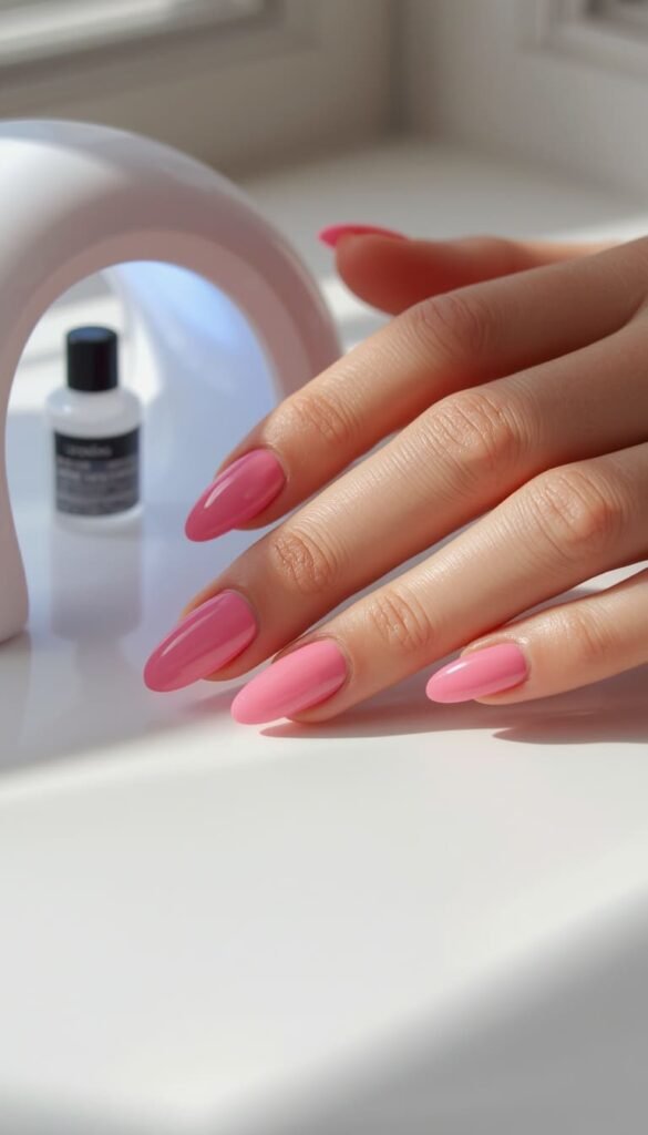 Pink Gel Spring Manicure