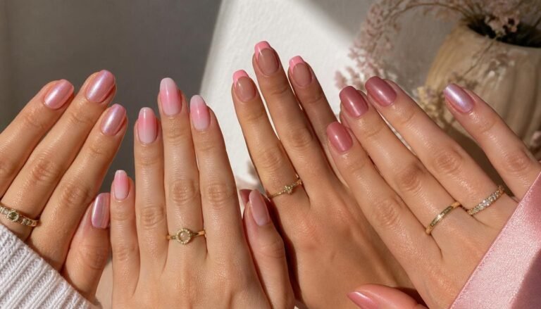 Pink Spring Nails