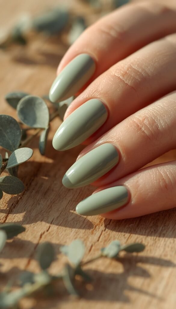 Sage Green Negative Space French