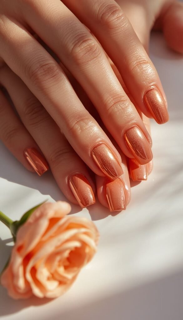 Short Coral Nails That Prove Less Is More
