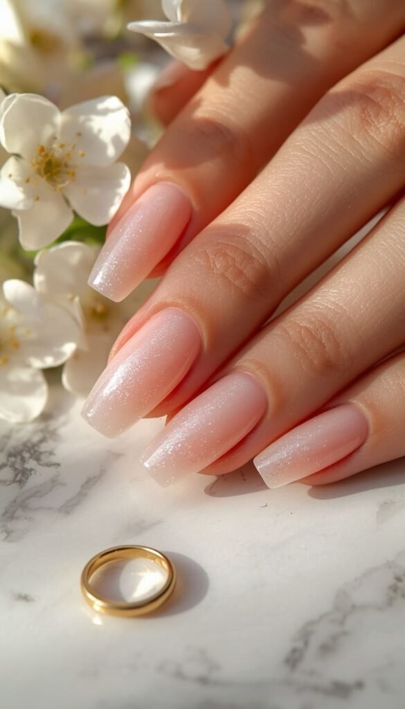 Soft Glam Gel Nails When You Want Dressed Up Without Trying Too Hard