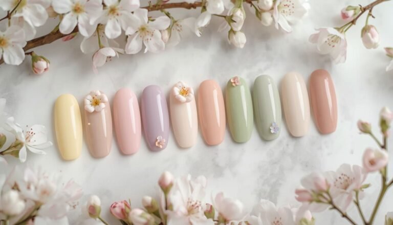 Spring Almond Nails