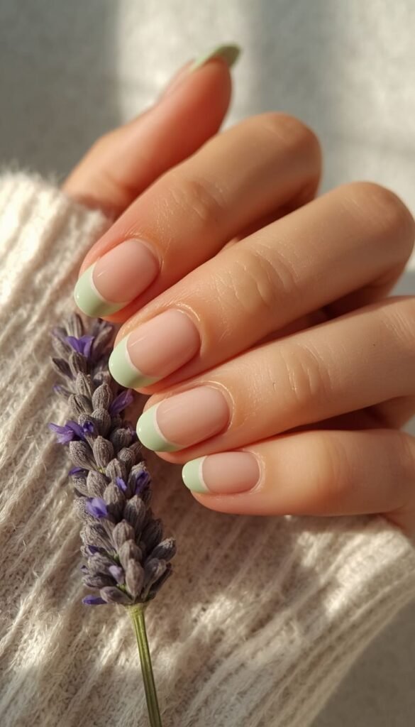 Spring French Tip Nails Micro Tip Maximum Impact