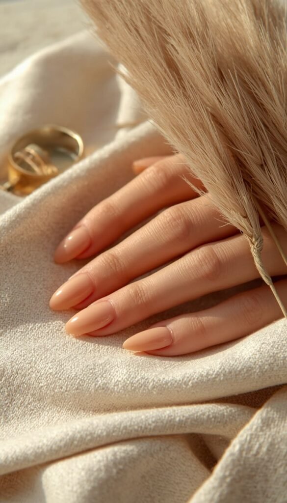 Almond Pink Nails in Nude Pink — Elongating and Elegant