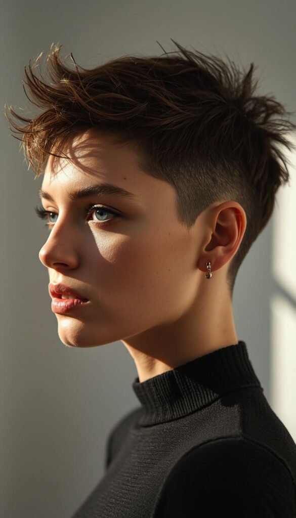 Androgynous Undercut Pixie Mullet