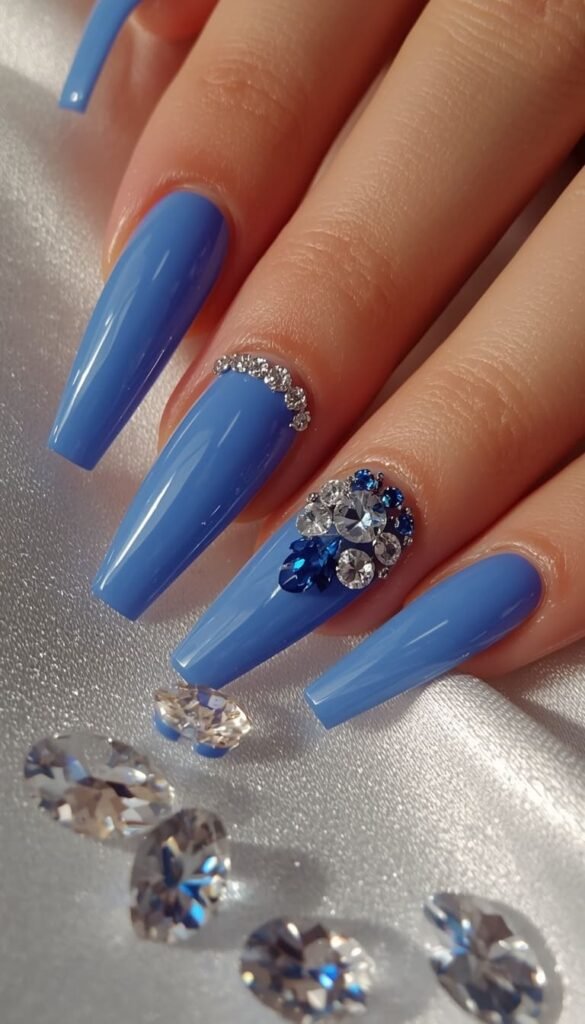 Blue Marble Nail Designs