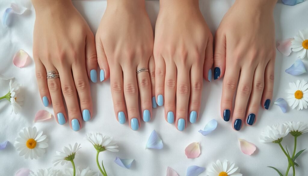 Blue Spring Nails
