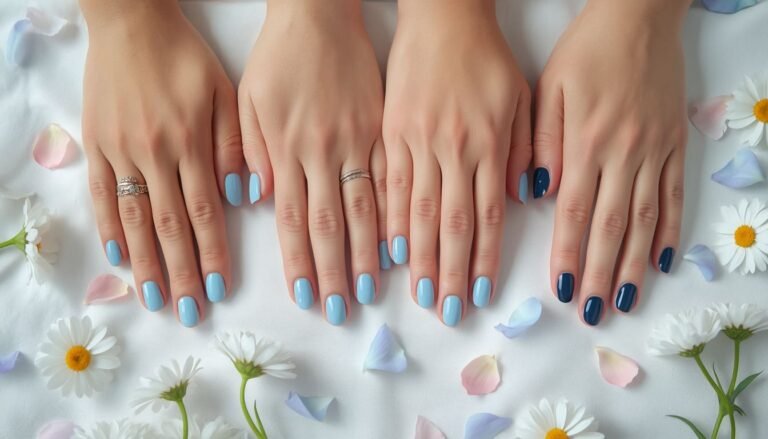 Blue Spring Nails