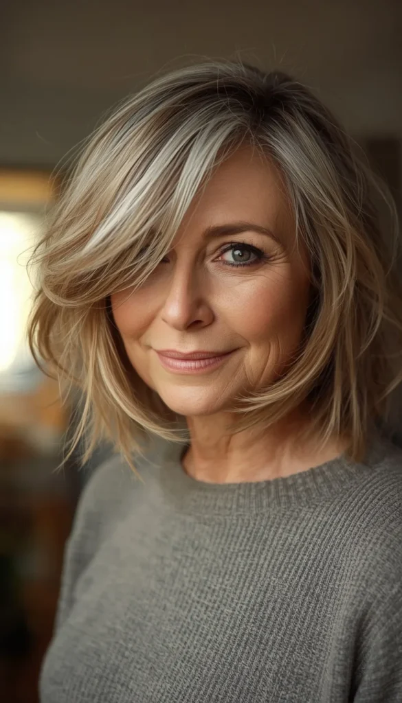 Choppy Bob With Bangs for a Youthful Lift