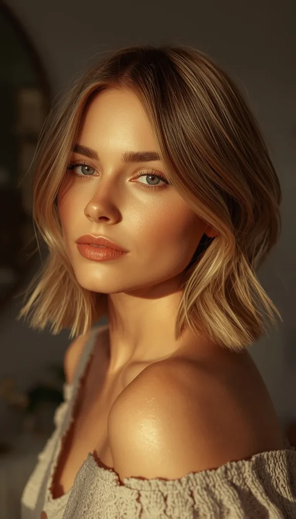 Collarbone Length Cut With Face Framing The Classic That Never Fails