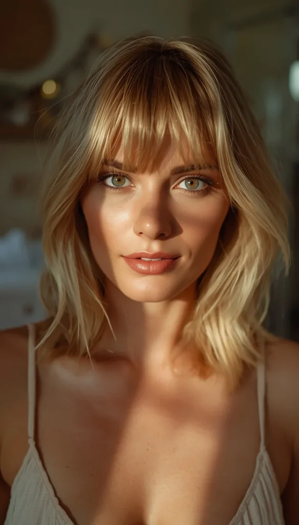 Curtain Bangs With a Mid Length Cut The Easiest Volume Trick