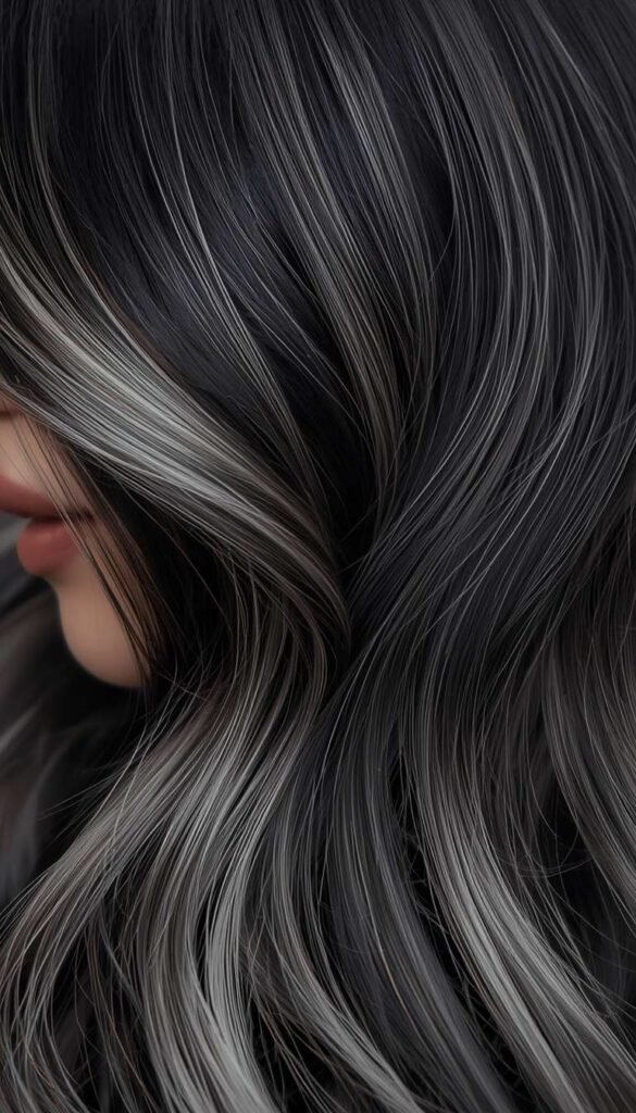 Dark Salt and Pepper Hair