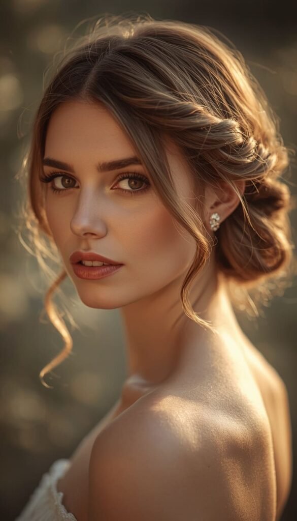 Loose French Twist with Face Framing Pieces