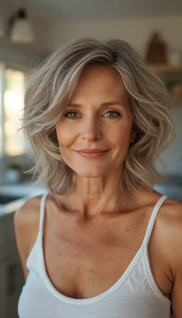 Low Maintenance Choppy Bob for Busy Women