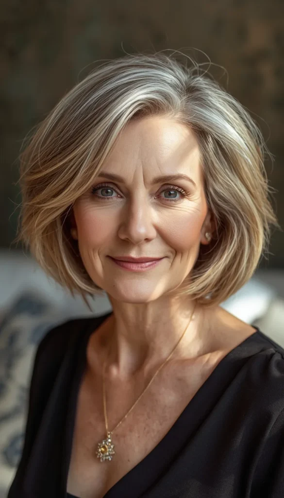 Medium Choppy Bob With Face Framing Layers