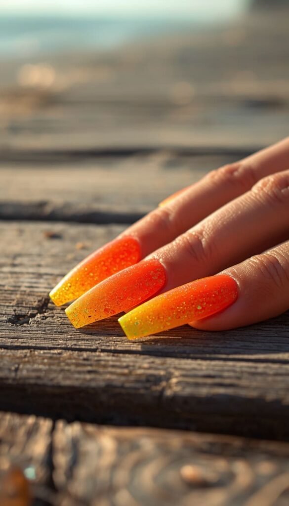 Neon Orange Ombre — The Vacation Nail You Will Wear on Repeat