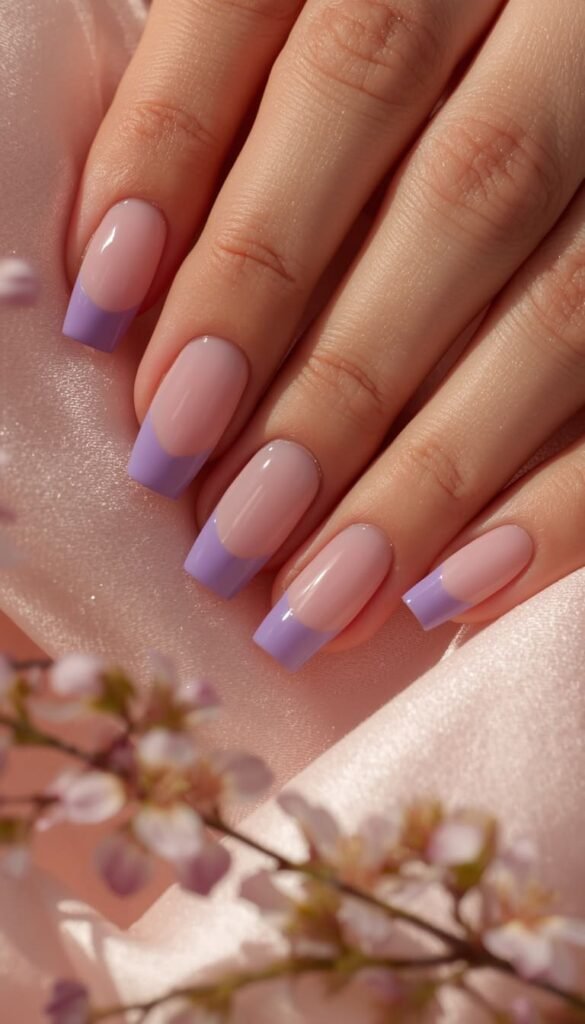 Purple French Tips — The Classic Upgraded