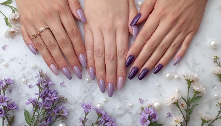 Purple Spring Nails