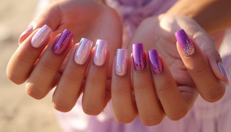 Purple Summer Nails
