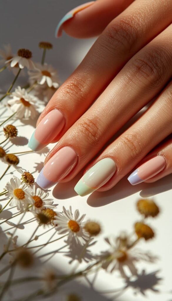 Rainbow Colorful French Tips — One Set Every Mood