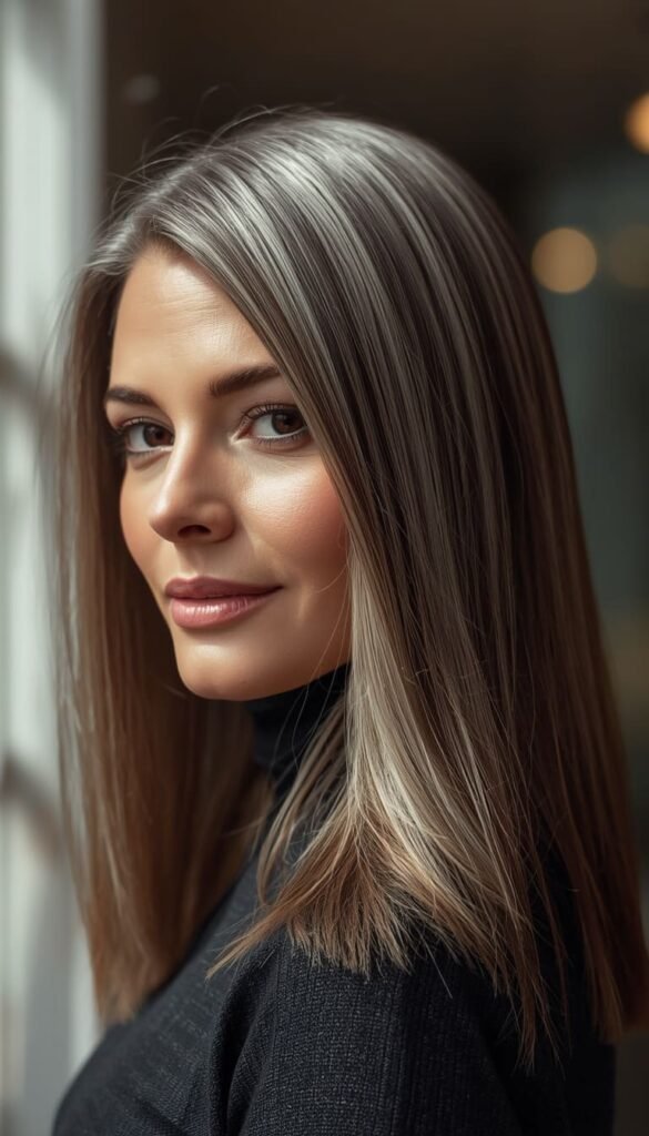 Root Smudge and Glossing for a Stealth Gray Blend