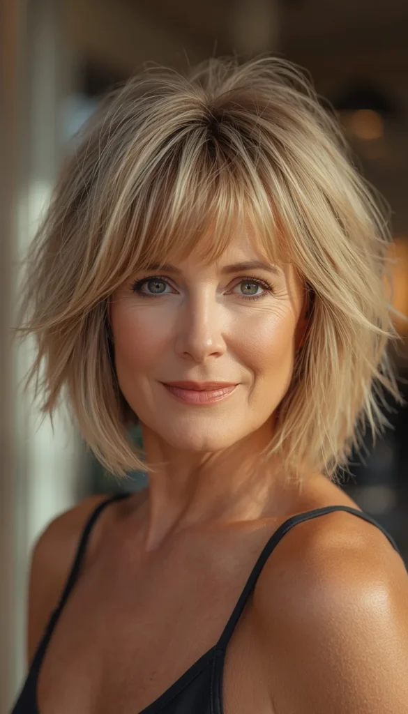 Shaggy Bob for Women Over 50