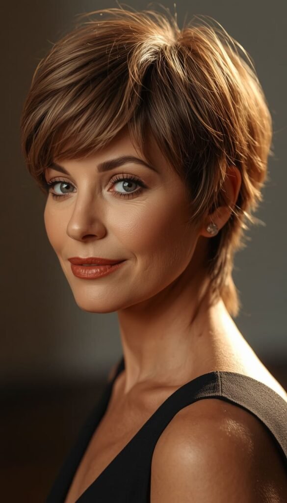  Shaggy Pixie Mullet for Women Over 40