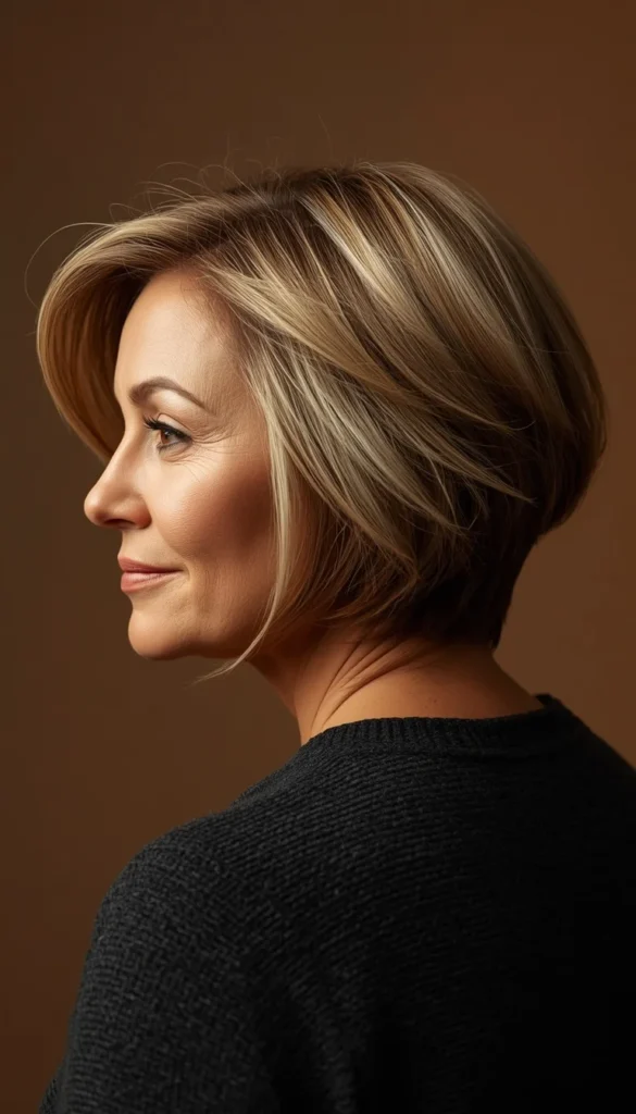 Short Stacked Layered Bob
