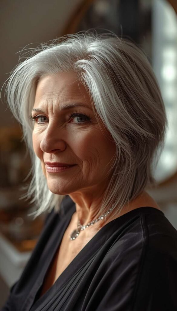 Silver Blended Textured Cut