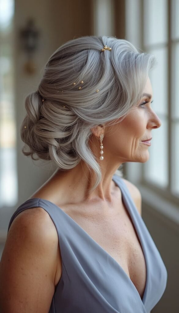 Silver and Grey Hair Updo — Own Your Gorgeous Color