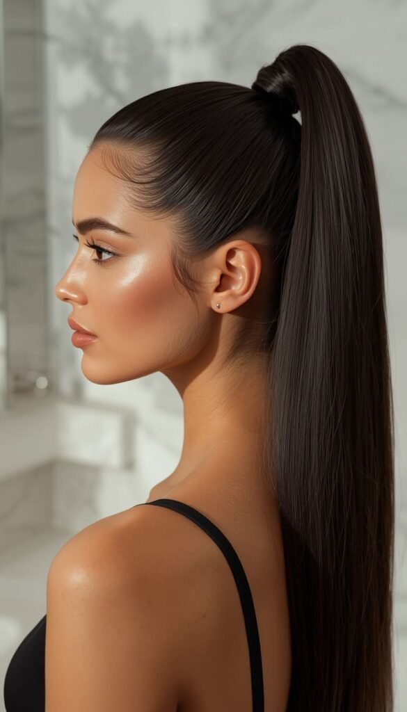 Sleek Bubble Ponytail for a Polished Grown Up Look