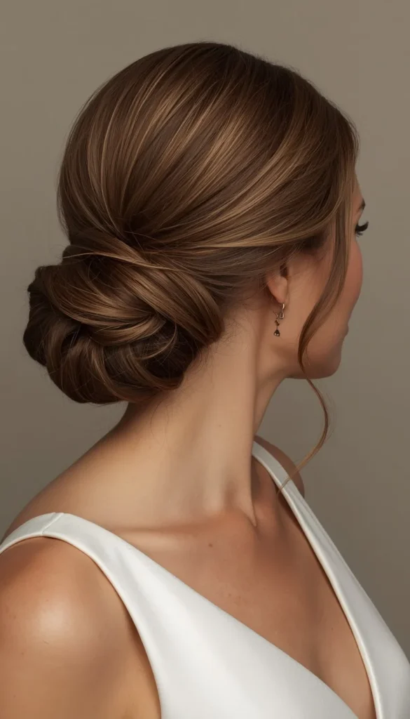 Sleek Low Bun Modern Minimal and Camera Ready