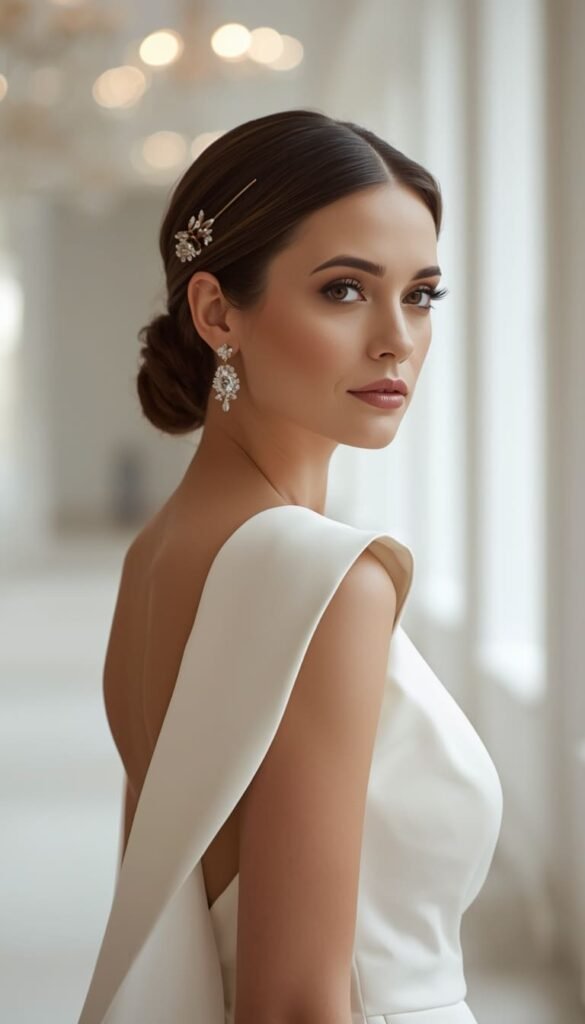 Sleek Low Bun with Barrette — Minimal and Expensive Looking