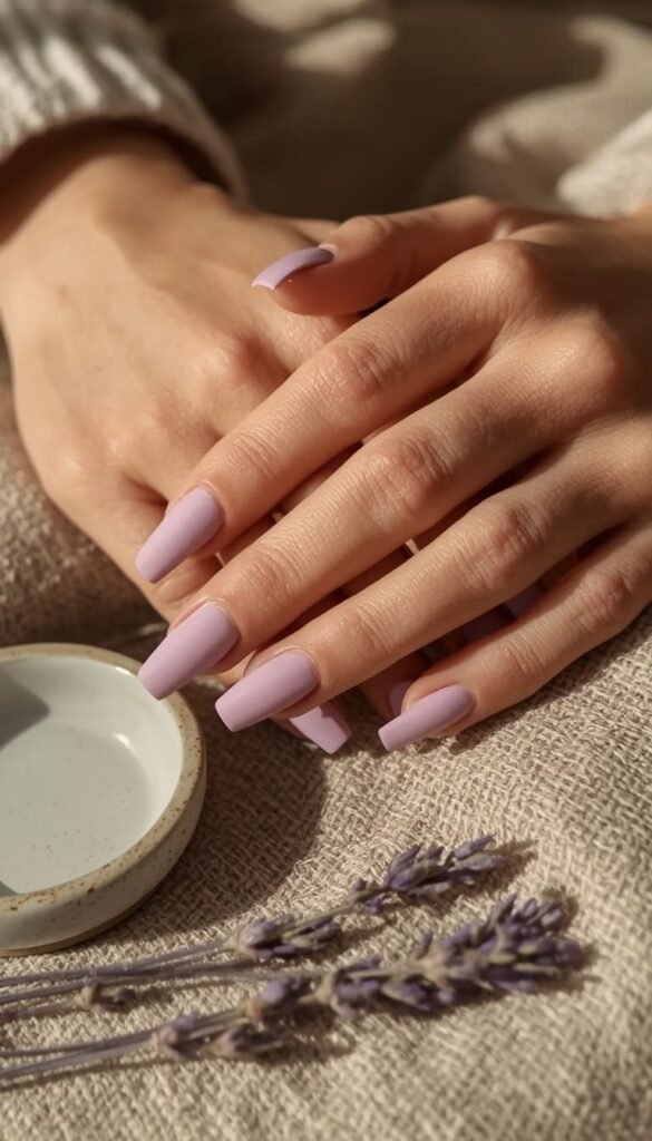 Soft Purple Matte Nails — The Unexpected Trend