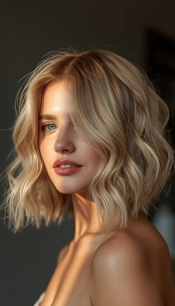 Textured Bob Hairstyles for Fine Hair When Waves Do the Work
