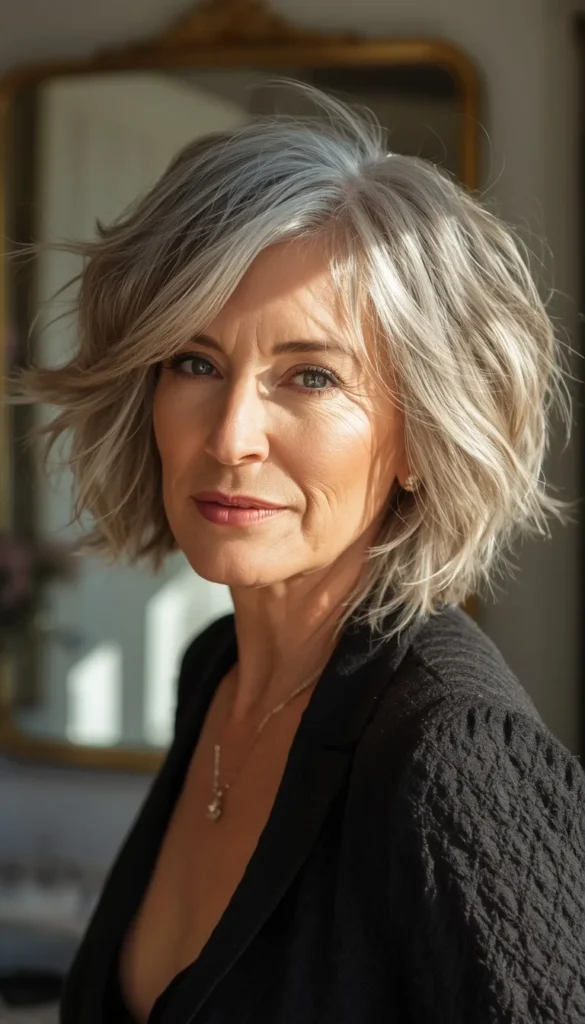 Textured Bob With Feathered Ends