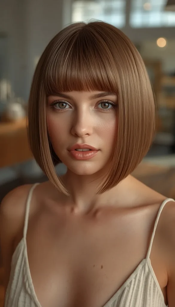 The Blunt Lob Clean Lines That Fake Thickness Instantly